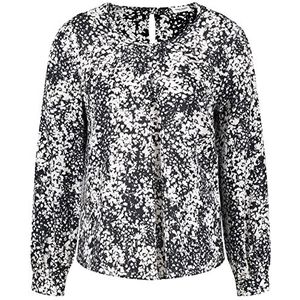 Gerry Weber Dames blouses zwart/ecru/witte print, 44, Zwart/ecru/witte opdruk