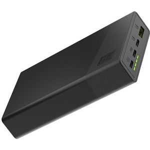 Green Cell Powerbank 20 000 mAh 22,5 W PD USB C Batterie externe pour téléphone portable GC PowerPlay20s Chargeur portable Power Delivery Fonction de charge rapide QC 3.0 pour iPhone 15 14 13 12 11,
