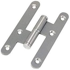 Jdel 4 stuks roestvrijstalen schroevendraaiers met ronde rand zonder rand 100 mm links, nikkel 100 x 57