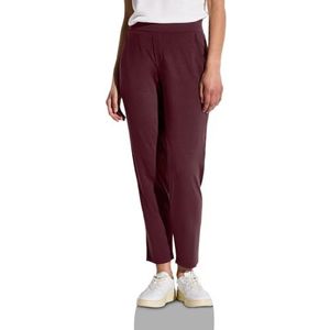 Street One A379033 Jersey broek voor dames, losse pasvorm, Donker kersenrood, Taille 46 / lengte 28