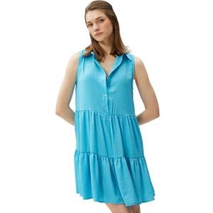 Koton Mini robe sans manches pour femme, Turquoise (607), 44