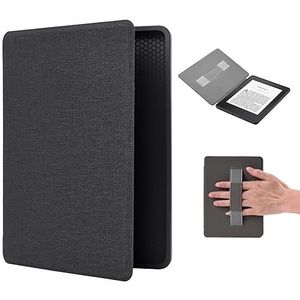 BHHB Kindle 11e generatie 2022, 6 inch beschermhoes voor e-reader, met automatische slaap/waak-functie en Smart Cover polsband, zwart