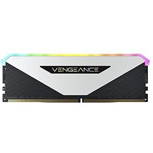 Corsair Vengeance RGB RT 32 GB (2 x 16 GB) DDR4 3200 MHz C16 Desktop-geheugen (dynamische RGB-verlichting, geoptimaliseerd voor AMD 300/400/500 serie, compatibel met Intel 300/400/500 serie), wit