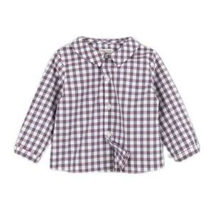 Gocco Vichy Shirt Donker Strawberry, Normaal, voor Baby's, Donkerbessen, 9-12 Maanden, donkere frees