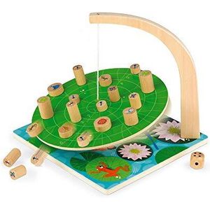 Janod Waterlelie Challenge - Kinderspel voor 2-6 spelers vanaf 6 jaar | Ontwikkel behendigheid en tactiek | 20 minuten speelduur