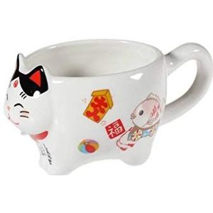 lachineuse - Japanse mok – kattendecoratie Maneki Neko – origineel design – geluksbrenger uit Japan – cultuur van Nippon – Japanse decoratie – cadeau-idee Japan Azië