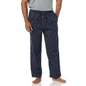 Amazon Essentials Heren paisley-patroon, rechte pasvorm, geweven pyjamabroek, marineblauw, XS