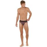 Hom Slips pour hommes, Imprimé géométrique noir/rouge, XL