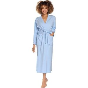 DKaren Melisa Clothes Badjas voor dames, badstof, zonder capuchon, lichtblauw, L, Lichtblauw