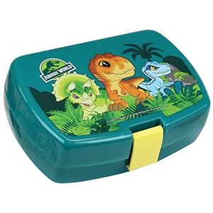 FUN HOUSE 006067 Jurassic World Dinosaurus Box voor kinderen, hoogte 6,5 x L 17 x D 13,5 cm, groen