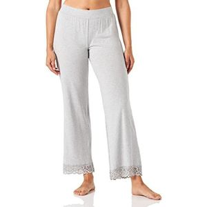 Skiny Damen Hose Lang Every Night in Mix & Match Lace Bas De Pyjama, Stone Grey Melange, 42 Femme