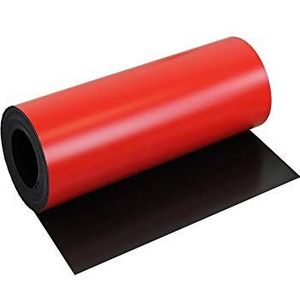 MagFlex® Flexibele magneetfolie 300mm breed - rood mat (5m lengte)