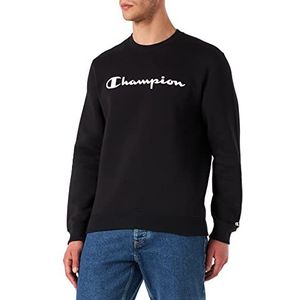 Champion Legacy Classic Logo Crewneck heren Sweater, Schwarz, S