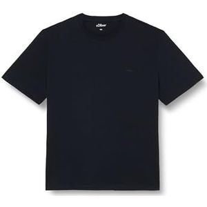 s.Oliver T-shirt pour homme avec petite étiquette imprimée, bleu, 3XL