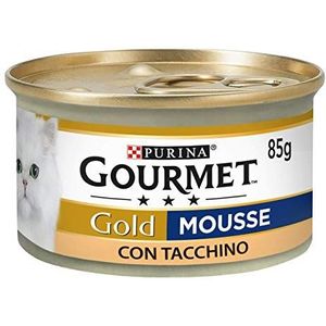 Purina Gourmet Gold natvoer voor katten met kalkoen, 24 blikjes à 85 g