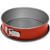 Guardini Rossana 2.0 cakevorm om te openen, 1 bodem 28 cm, staal met anti-aanbaklaag, lekvrije bodem, kleur rood/grijs