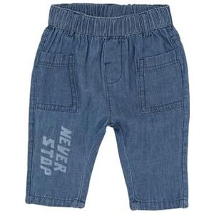 Chicco Pantaloni Effetto Denim broek voor babyjongens (1 stuk), Medium Blauw