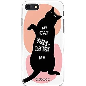 ERT GROUP Telefoonhoesje voor iPhone 7/8/SE 2/SE 3, origineel en officieel Babaco-motief Cats 003, perfect aangepast aan de vorm van de mobiele telefoon, TPU-hoes