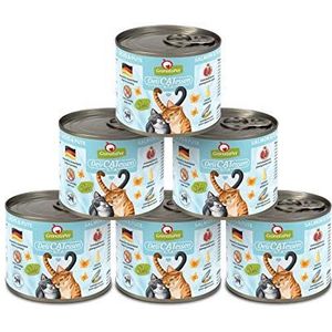 GranataPet Delicatessen Zalm & Turkije 6 x 200 g natvoer voor katten voor fijnproevers katten, graanvrij en suikervrij voer