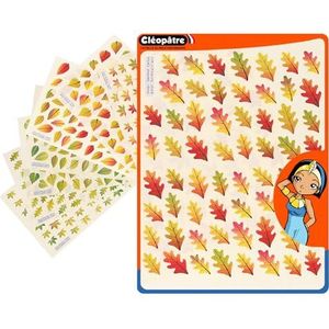 CLEOPATRE - Zelfklevende stickers voor lente/herfst boombladeren - 2 kleuren - verpakking met 24 vellen (1428 stickers)