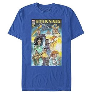 Marvel The Eternals Comic Cover Organic T-Shirt, Unisex, korte mouwen, Bright Blue, L, Helder blauw