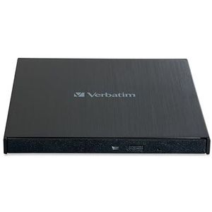 VERBATIM Slanke externe Blu-ray-brander zwart I Blu-ray- en dvd-speler RW extra platte USB 3.2 Gen 1-poort