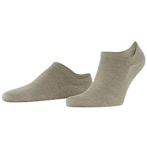 FALKE ClimaWool onzichtbare sokken voor heren, ademend, klimaatregulerend, geurremmend, lyocell wol, effen voetbescherming, hoge hals, ideaal met sneakers, 1 paar, Beige (Pebble Melange 4044)