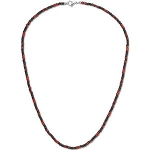 COAI Turquoise synthetische kokosschelp ketting voor heren, 50 cm, Steen, Rode jaspis