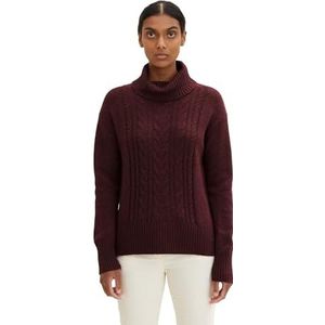 TOM TAILOR Dames coltrui 30812 Port Red Melange, 3XL, 30812 - Port Red Melange