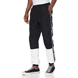 STARTER BLACK LABEL Two Toned Joggingbroek voor heren, tweekleurig, taping logo, blauw, zwart, maten S tot XXL, Zwart/Wit