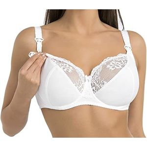 Teyli Minimizer-beha met beugel voor dames met kant, Wit