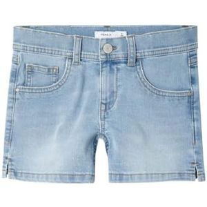 NAME IT Nkfsalli Slim Dnm 9843-ic Tb Jeansshort voor meisjes, Lichtblauw jeans