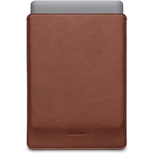 Woolnut Beschermhoes van leer en wol voor MacBook Pro 13 & Air 13/13,6 inch (nieuw model) - Cognac Brown