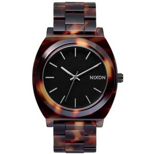 NIXON Time Teller acetaat -Spring 2017 - Tortoise, Zwart/Veelkleurig, armband