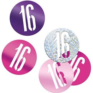 Unique Party confetti, 83849, roze/zilver