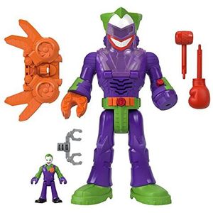 IMAGINEXT DC Super Friends Joker in de lachrobot - 30 cm handmatige gestuurde Joker-robot, Power Pad voor licht en actie, schiet projectielen vanaf 3 jaar - HKN47