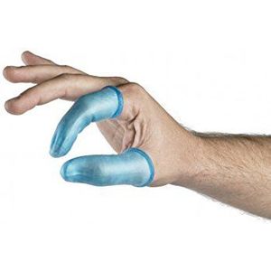 Maya Professional Tools Dexr vingertoppen van rubber, niet zichtbaar, 25 stuks, blauw