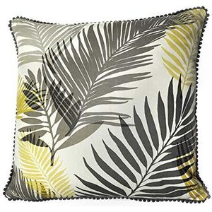 Fusion Home Furnishings Tropical kussenhoes, Okergeel, 43 x 43 cm, Ore, Cushion (gevuld): 43 x 43 cm