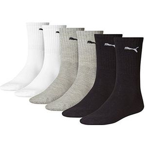 PUMA Sportsokken (3 stuks) voor heren, 325 - wit/grijs/zwart, 35-38, 325 - wit/grijs/zwart