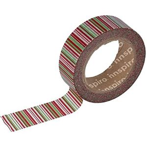 Masking Tape Washi-band met kleurrijke strepen, 15 mm x 10 m, bloemenserie