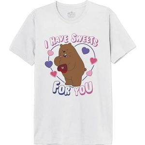 We Bare Bears T- Shirt Homme, Blanc, XL