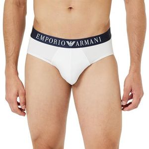 Emporio Armani Super fijne stretch katoenen slip voor heren, Wit