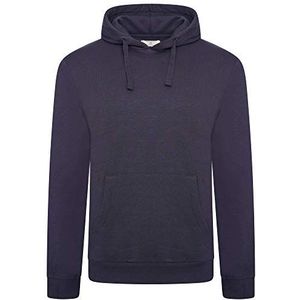 M17 Heren pullover capuchon casual capuchon sweatshirt hoodie top jumper klassiek effen jack lange mouwen met zak (L, Grey Marl) heren, Navy Blauw