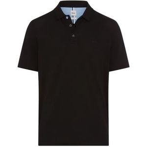 BRAX Style Pete Hi-flex Pique Pima Cotton Basic poloshirt voor heren, 02 - Zwart, XS
