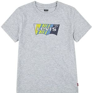 Levi'S Kids Lvb T-shirt voor jongens, 10-16 jaar, vleermuisstrepen, lichtgrijs, 14 jaar, Lichtgrijs