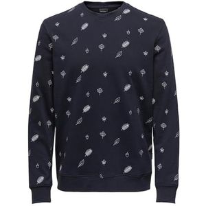 Only & Sons Camden trui, Donkerblauw - Wit