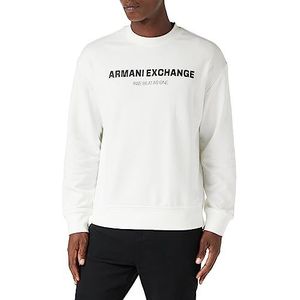 Armani Exchange We Beat As One Capsule Limited Edition badstof sweatshirt voor heren, Wit