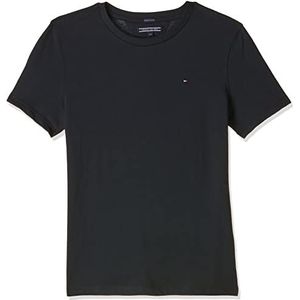 Tommy Hilfiger Cn Knit S/S Basic T-shirt voor jongens, Blauw (Sky Captain 420)