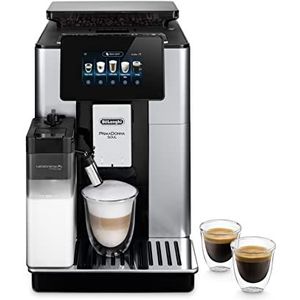 De'Longhi PrimaDonna Soul ECAM612.55.SB espressomachine met maalwerk, exclusieve Bean Adapt-technologie, zilver en zwart