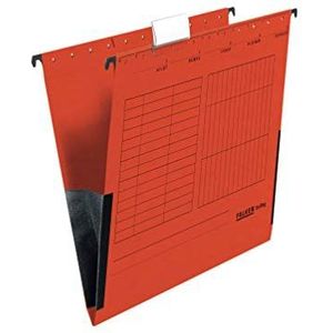 Falken UniReg Hangmap, A4, linnenbescherming, rood, 5 stuks